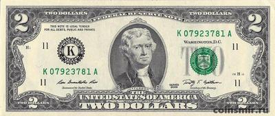 2 доллара 2009 К США.