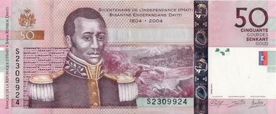 50 гурдов 2014 Гаити. 200 лет независимости Гаити.