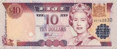 10 долларов 2002 Фиджи.