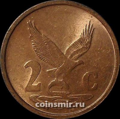 2 цента 2001 Южная Африка ЮАР. Afurika Tshipembe. Орел с рыбой.