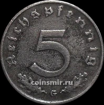 5 пфеннигов 1940 G Германия. Третий рейх.