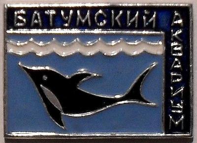 Значок Батумский аквариум. Дельфин.