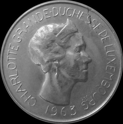 100 франков 1963 Люксембург. Великая герцогиня Шарлотта (1918 - 1964).