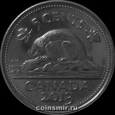 5 центов 2013 Канада. Бобр.