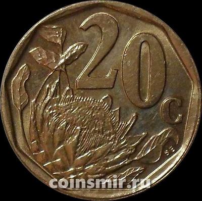 20 центов 1997 Южная Африка. Протея. Aferika Borwa.