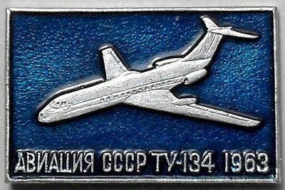 Значок ТУ-134 1963. Авиация СССР.