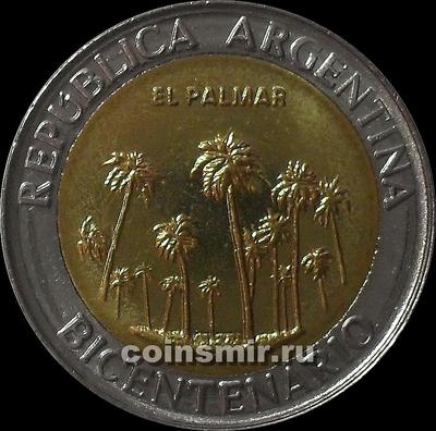 1 песо 2010  Аргентина. 200 лет независимости. Эль Пальмар.