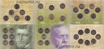 Набор из 38 монет 5 песо 2008-2010 Мексика.