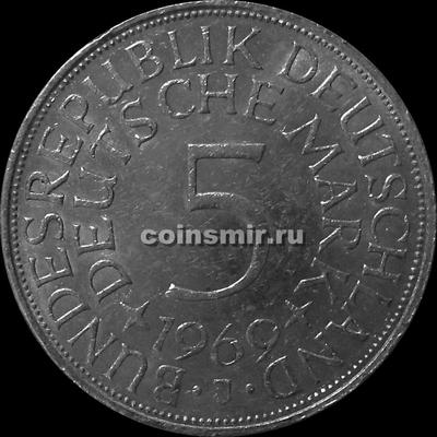 5 марок 1969 J Германия ФРГ.