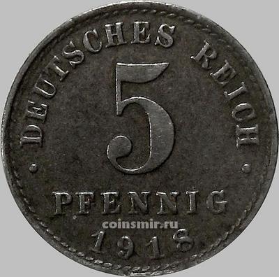 5 пфеннигов 1918 А Германия. VF