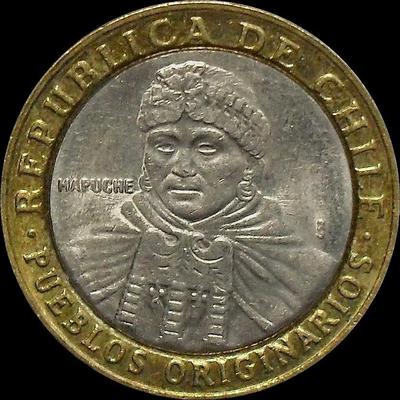 100 песо 2005 Чили.