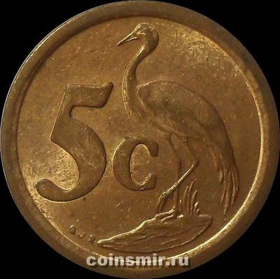 5 центов 1994 Южная Африка. Журавль. South Africa / Suid Afrika.