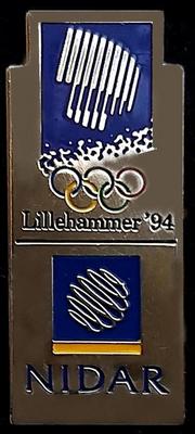 Значок Олимпиада в Лиллехаммере 1994. Спонсор NIDAR.