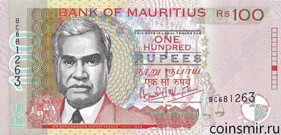 100 рупий 2001 Маврикий.