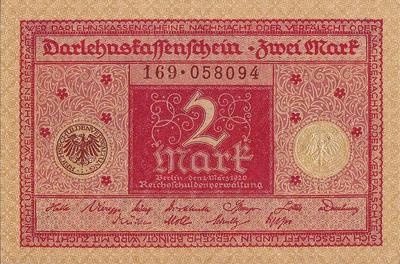 2 марки 1920 Германия.