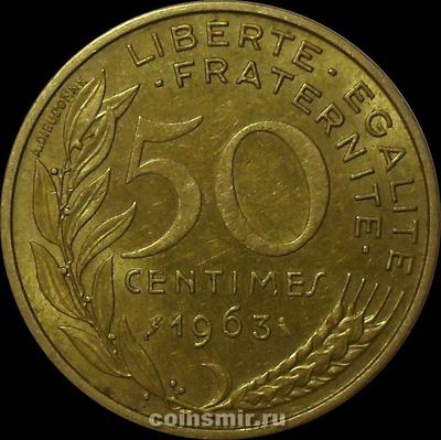 50 сантимов 1963 Франция.