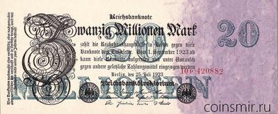 20 миллионов марок 1923 Германия.