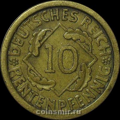 10 пфеннигов 1924 А Германия. RENTENPFENNIG
