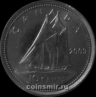 10 центов 2009 Канада. Парусник.