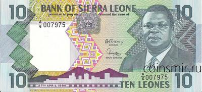10 леоне 1988 Сьерра-Леоне.