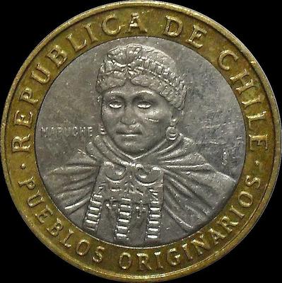 100 песо 2013 Чили.