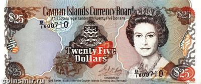 25 долларов 1996 Каймановы острова.