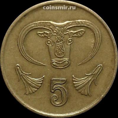 5 центов 1998 Кипр. Бык.