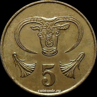 5 центов 1983 Кипр. Бык.