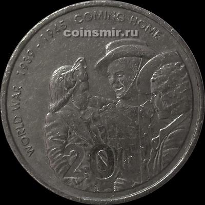 20 центов 2005 Австралия. 60 лет окончания войны.