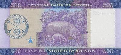 500 долларов 2016 Либерия.