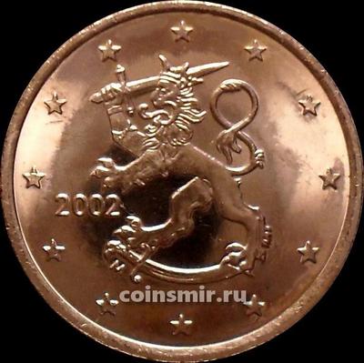 5 евроцентов 2002 М Финляндия.
