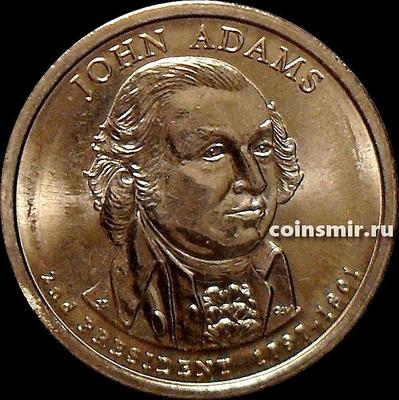 1 доллар 2007 D США. 2-й президент США Джон Адамс.
