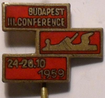 Значок III Конференция по деревообработке 24-28.10.1959 в Будапеште. Венгрия.