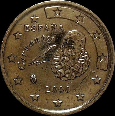 50 евроцентов 2000 Испания. Состояние на фото.