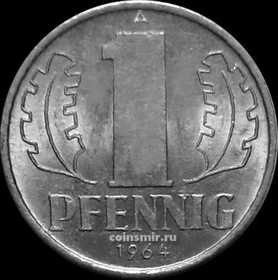 1 пфенниг 1964 A Германия ГДР.
