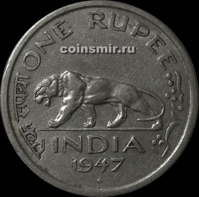 1 рупия 1947 Британская Индия. Георг VI. Ромб-Мумбаи (Бомбей).