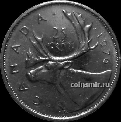 25 центов 1976 Канада. Северный олень.