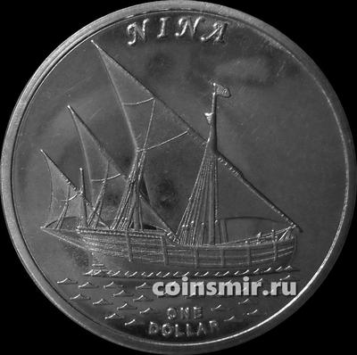 1 доллар 2016 острова Гилберта. Нина.