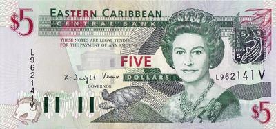 5 долларов 2003 Восточные Карибы. V - Сент-Винсент.