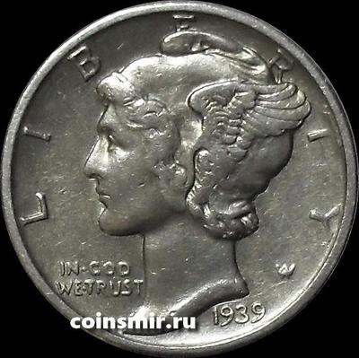 10 центов (1 дайм) 1939 D США.