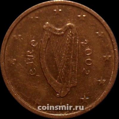 2 евроцента 2002 Ирландия. Кельтская арфа. VF