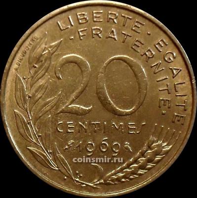 20 сантимов 1969 Франция.