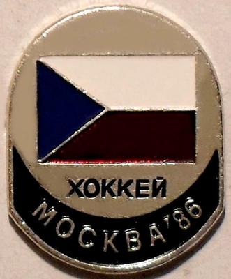 Значок Хоккей. Москва-86. Чехословакия.