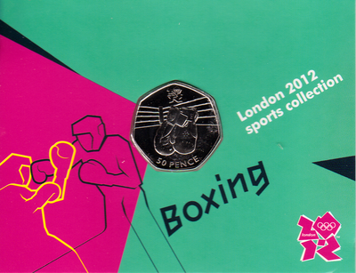 50 пенсов 2011 Великобритания. Бокс. Олимпиада в  Лондоне 2012.