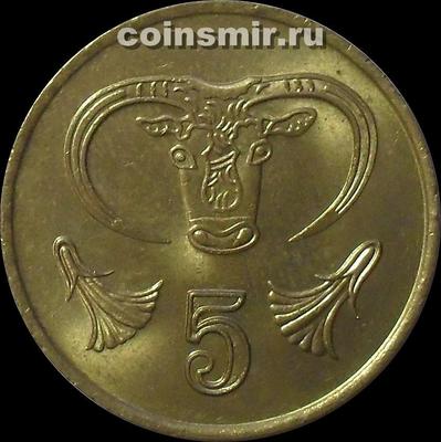 5 центов 1987 Кипр. Бык.