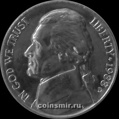 5 центов 1988 D США. Томас Джефферсон.