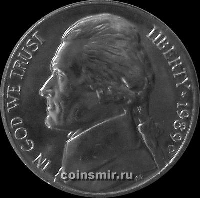 5 центов 1989 D США.