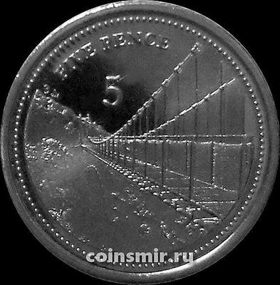 5 пенсов 2020 ВА Гибралтар. Мост.