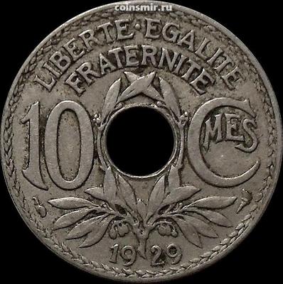 10 сантимов 1929 Франция.