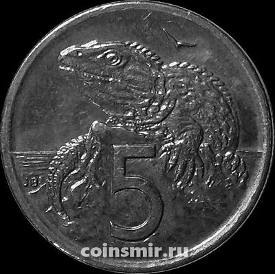 5 центов 2000 Новая Зеландия. Туатара (Новозеландская ящерица).